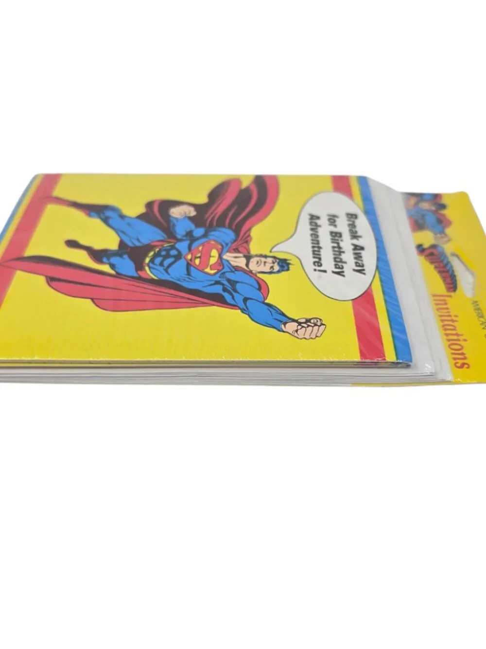 Vtg 1992 Sealed American Greetings Superman Birthday Cards Party Invitations